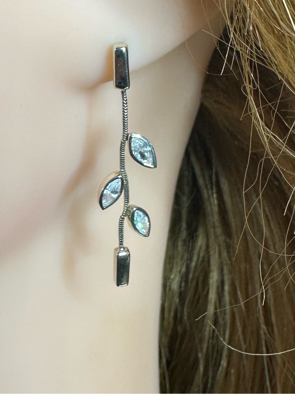 Vintage Gold over 925 Silver Vineyard Drop Earrings